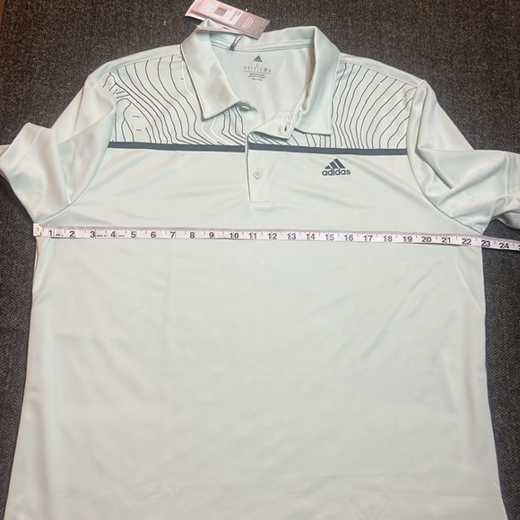 NWT Adidas Men's Light Green Golf Polo Shirt sz L Aeroready Technology - Picture 9 of 12